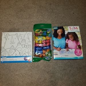 3 pack Canvas painting, Crayola dough, and crafts